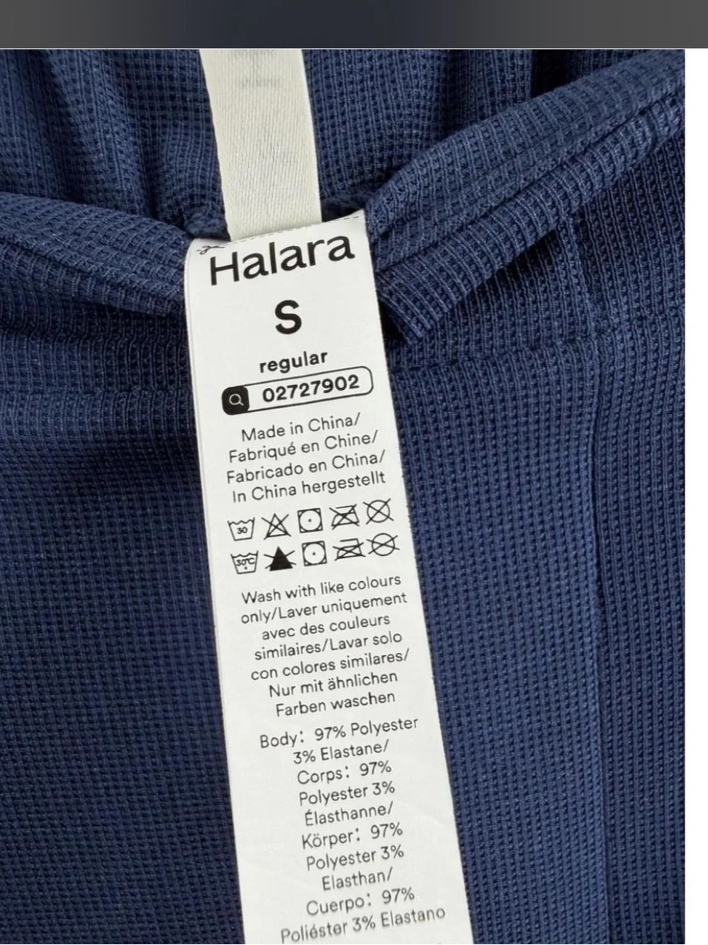 HALARA Navy Wide Leg Pleated Pants